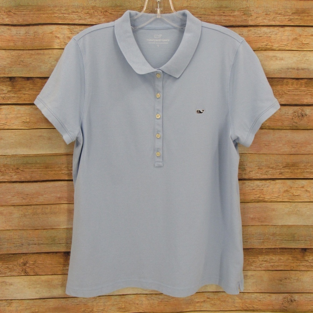 Vineyard Vines Light Blue Polo Women's L